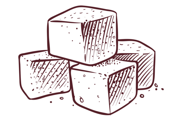 Download Cube Blocks Sketch. Refined Sugar in Vin - Refined Collection