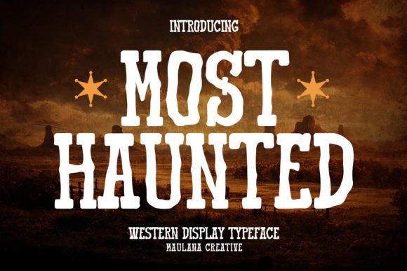 Download Most Haunted Western Display Typeface - Display typeface Collection